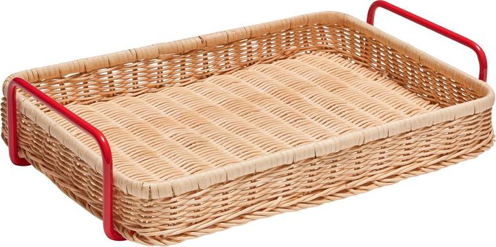 Produktbild Hübsch Splint Tablett Rot/Naturfarben