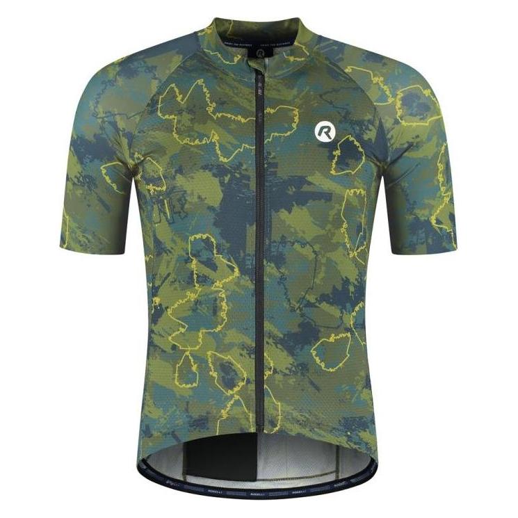 Rogelli, Wielertruien, Essential Graphic Ii T-shirt Green/blue 4XL (4XL), Blauw, Groen, 4XL