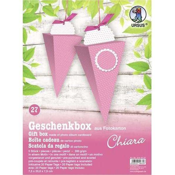 Thumbnail - Ursus, Geschenkverpackung, Geschenkbox Chiara 7,5x20x7,5cm VE=5 Stück Motiv: 27 (Geschenkbox, 5 x)