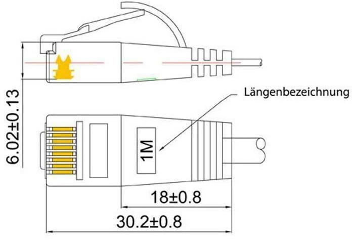 Produktbild Lightwin Netzwerkkabel (UTP, CAT6, 2 m)