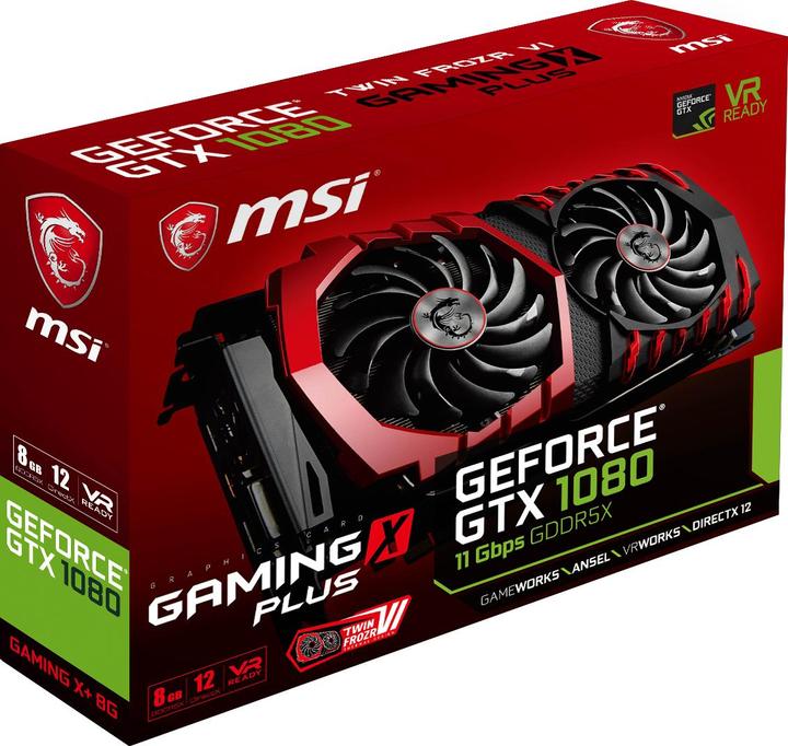 Immagine prodotto MSI GeForce GTX 1080 GAMING X+ 8G (8 GB)