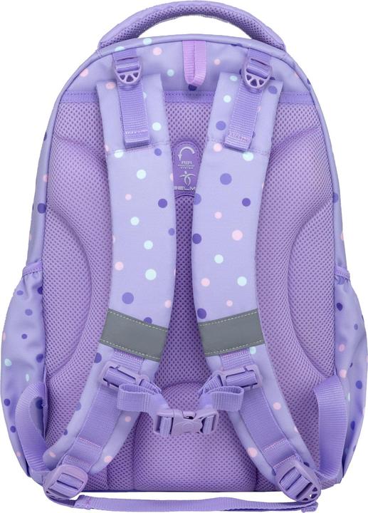 Produktbild Belmil Maxi Pack Schulrucksack mit Brustgurt 2tlg. Set "Purple Dot (22 l)