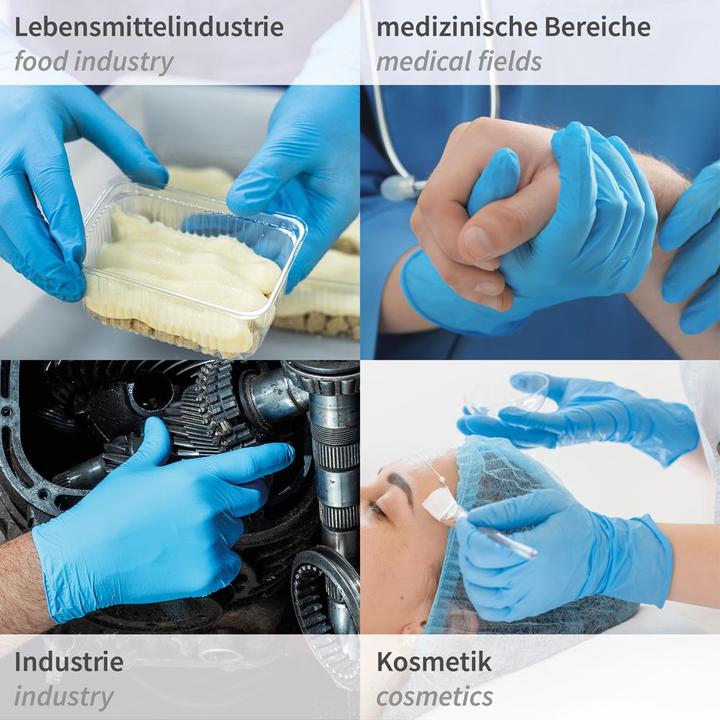 Produktbild Hygostar unisex Einmalhandschuhe SAFE SUPER STRETCH blau Grösse XL 100 St. (XL)