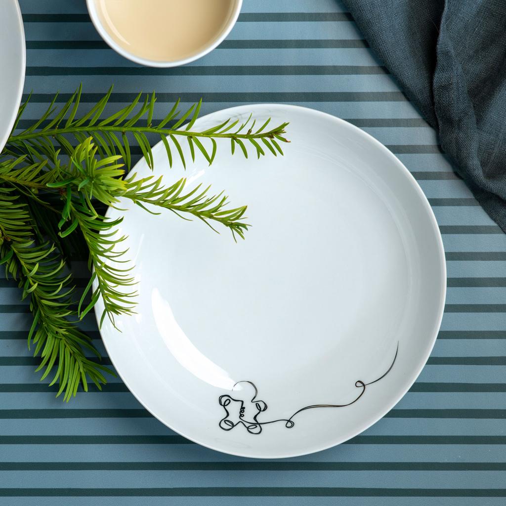 Thumbnail - Villeroy & Boch Multipack Statement Lines Schale flach XMAS - 6 Stück, Schüssel + Schale, Weiss