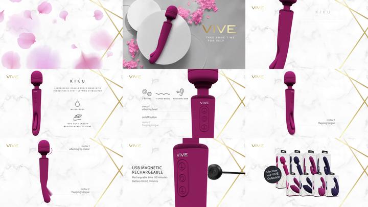 Produktbild Shots Kiku - Rechargeable Double Ended Wand with Innovative G-Spot Flapping Stimulator