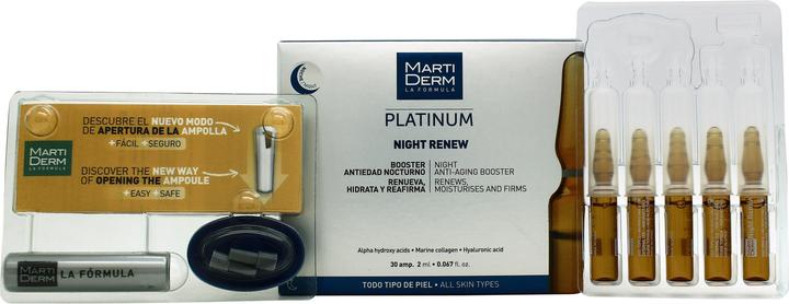 Actual product image Martiderm Platinum Night Renew Ampoules 30 x 2 ml (60 ml)