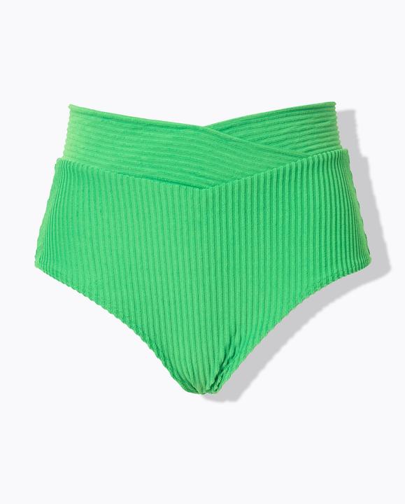 Actual product image Studio Untold High Waisted Terry Cloth Striped Bikini Briefs (54)