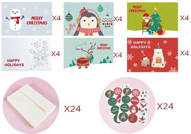 MU Classic Weihnachtskarte 24er Set Winter Whimsy Series (24 pcs.)