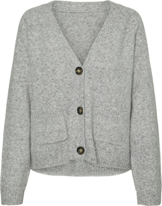 Vero Moda Locker geschnitten V-Ausschnitt Gerippte Ärmelbündchen Strickjacke Strickjacke