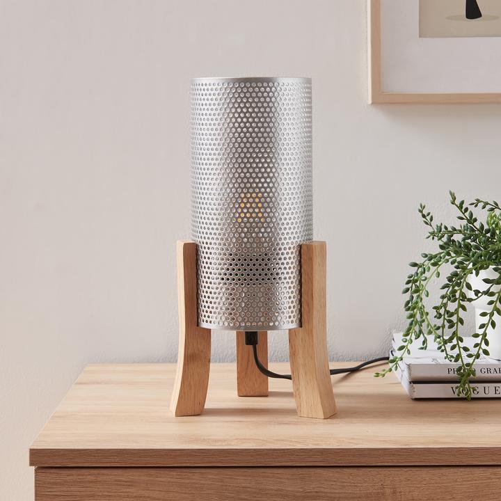 Image du produit Lux.Pro Tischleuchte Joelleldsvin 30x14x14 cm Silberfarben (E27)