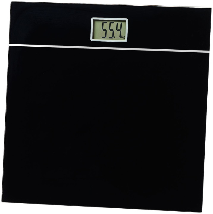 Produktbild Newgen medicals Elegante Design-Personenwaage, bruchsicheres Glas, schwarz, bis 150 kg (150 kg)