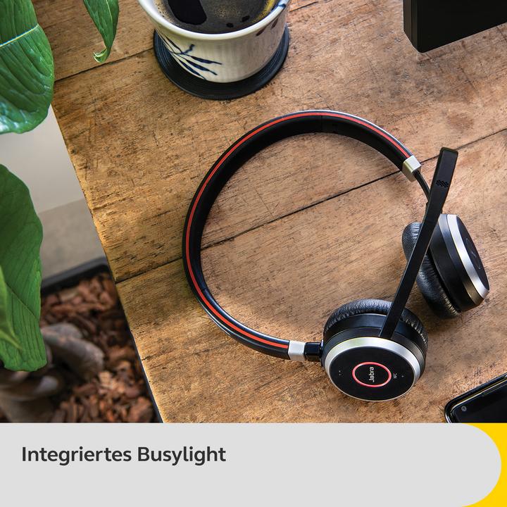 Produktbild Jabra Headset Evolve 65 SE MS Duo USB inkl. Ladestation (Kabellos, USB-A)