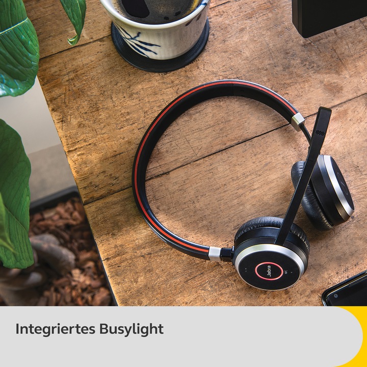 Actual product image Jabra Headset Evolve 65 SE MS Duo USB incl. charging station (Wireless, USB-A)