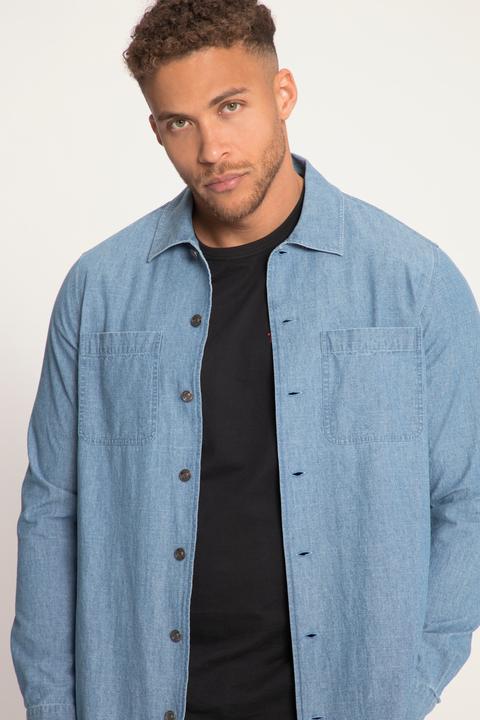 Produktbild Sthuge Hemd, Overshirt, Denim-Optik, Langarm, Kentkragen (XXL)