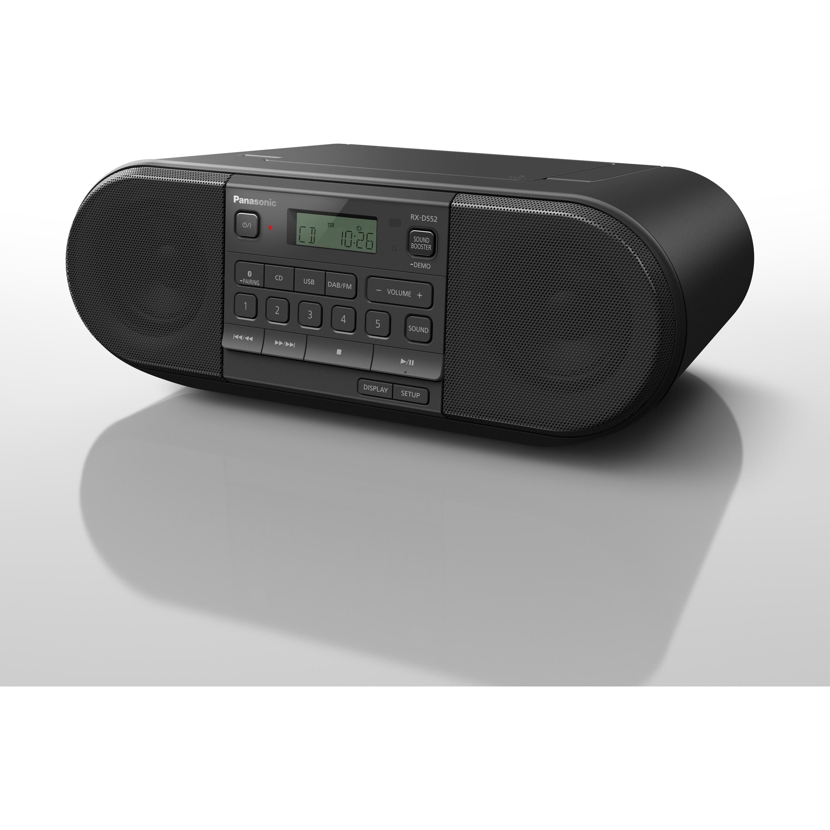 Panasonic RX-D552 (DAB, FM, Bluetooth), Radio, Nero