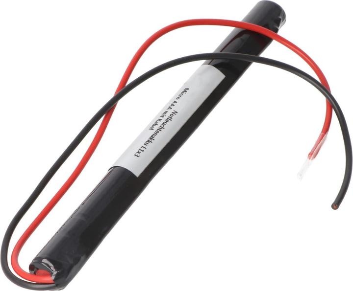 Image du produit AccuCell Batterie d'éclairage de secours NiMH 3,6V 600mAh L1x3 Micro AAA (600 mAh, Piles rechargeables + chargeur)