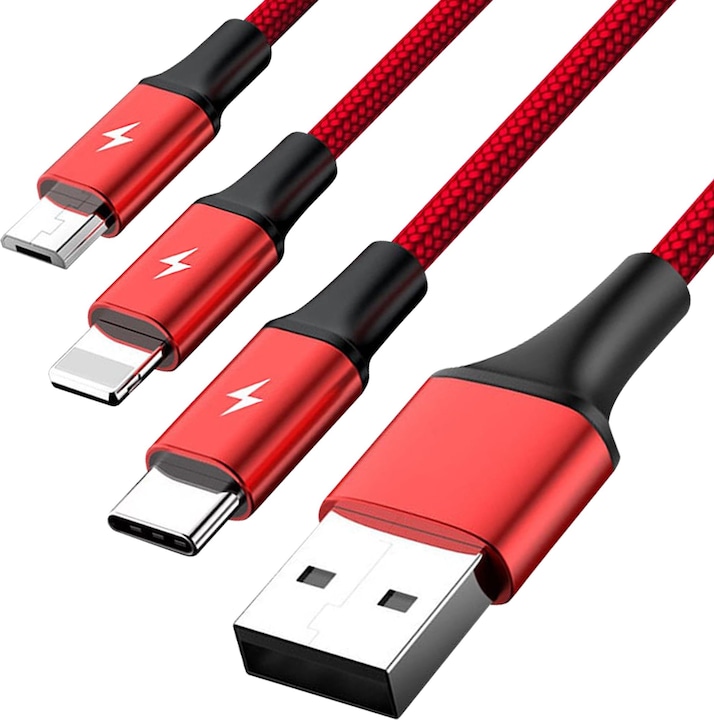 Image du produit Unitek USB-A – USB-C, Lightning, USB Micro B (1.20 m, USB 3.2 Gen 1)