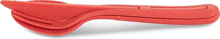 Actual product image Koziol Cutlery set to go Klikk 3 pieces, Red (3 Piece, Cutlery set)