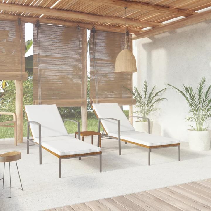 Produktbild vidaXL Sonnenliege mit Tisch (195 cm)