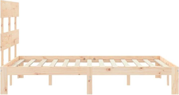 Produktbild VidaXL Massivholzbett mit Kopfteil 140x190 cm (140 x 190 cm)