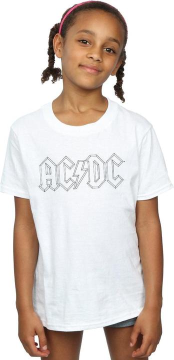Produktbild AC/DC Schwarzes Outline Logo TShirt Mädchen aus Baumwolle (116)