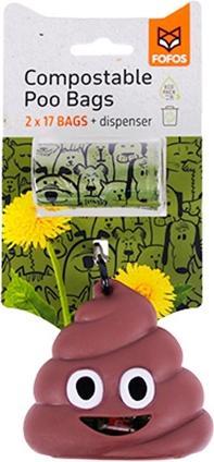 Image du produit Fofos Poepzakhouder Drol Met 34 Poepzakjes (Chien)