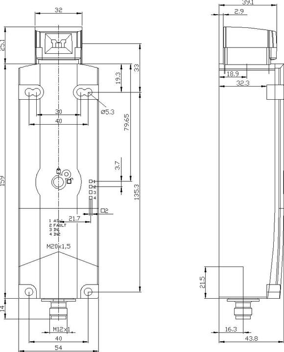 Actual product image Siemens Safety position sha. (M12)