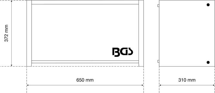 Actual product image BGS - Hängeschrank, mit Frontklappe (60 cm, 40 cm)