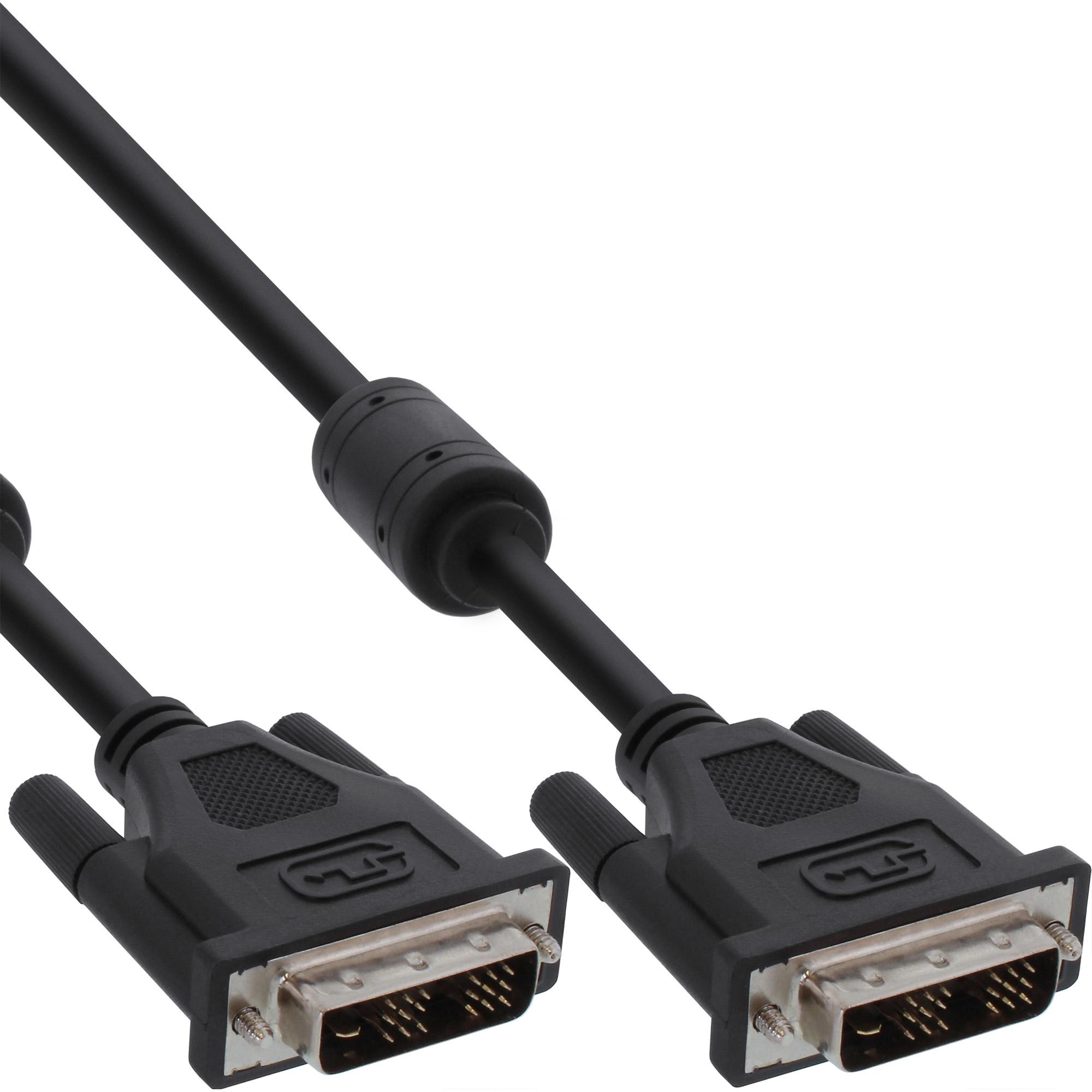 InLine Kabel DVI-D - DVI-D 2m schwarz (17772) (2 m, DVI), Video Kabel