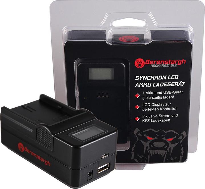 Berenstargh Synchron USB Ladegerät f. Canon LP-E6 EOS 5D 60D 60Da 6D 7D EOS70D EOS-70D LP-E6 Mark II (Kamera Akku Ladegerät)