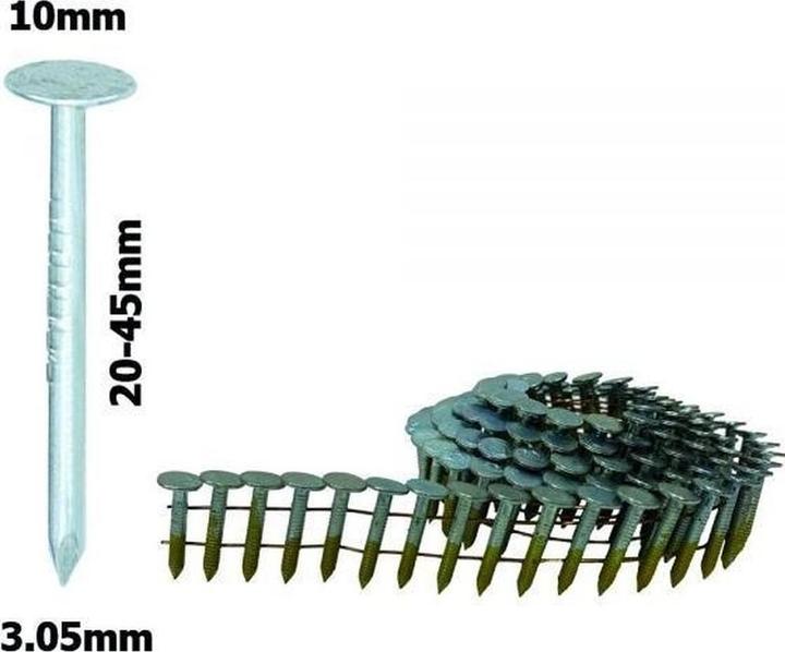 Co-Fastening GRN31202 Asphaltnägel (Dachdeckernägel) Ring verzinkt - 3,05x20mm (7200 Stk., 20 mm)