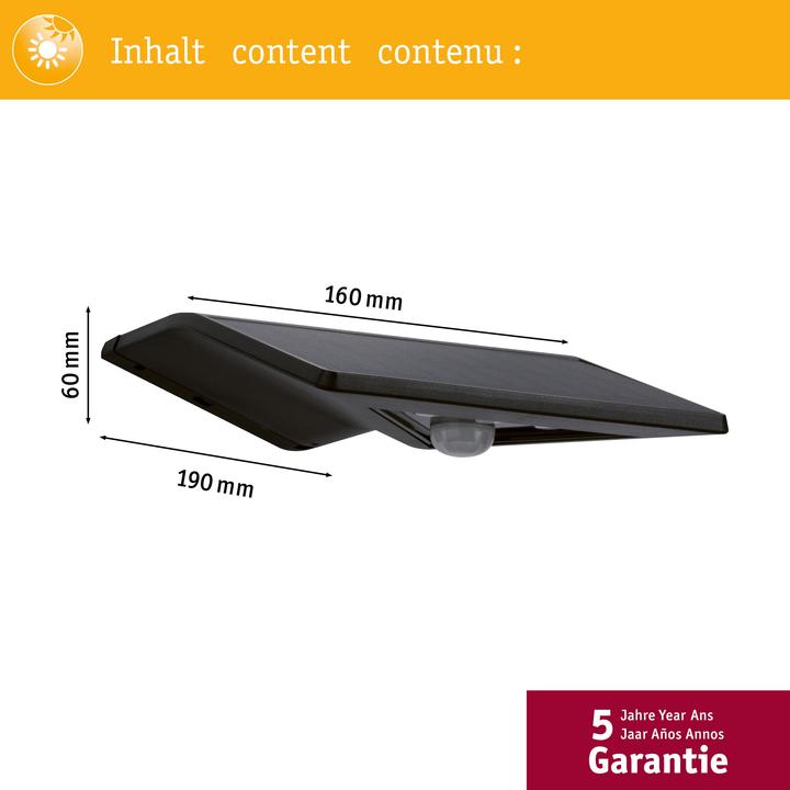 Produktbild Paulmann Solar Wandleuchte Yoko (145 lm, IP44)