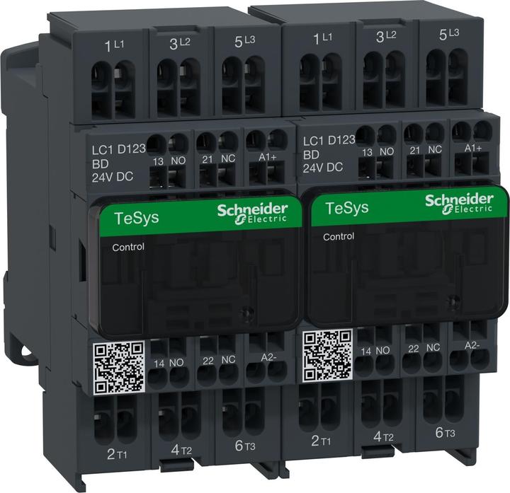 Immagine prodotto Schneider Electric Contattore invertitore combinato, 3p+1S+1NC, LC2D123BD