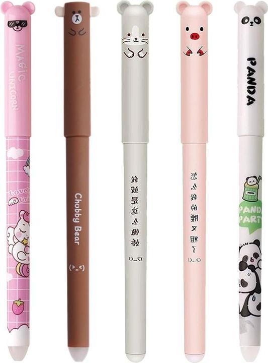 Actual product image The Toy Company 5 Stück Radierbare Gel-Stifte – Hase, Schwein, Panda & Co. (5x)