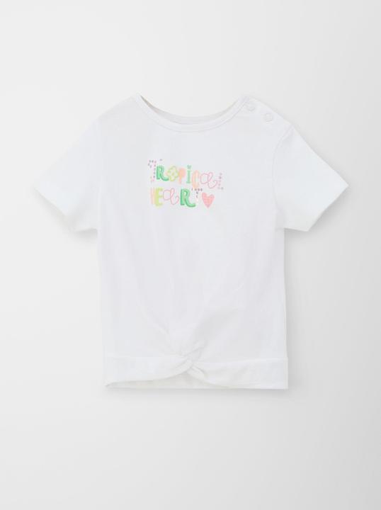 Produktbild S.Oliver T-Shirt T-Shirt mit Schriftprint und Knoten Detail (62)