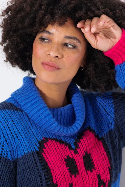 Actual product image Angel of Style Sweater with block stripes and heart smiley (50, 52)