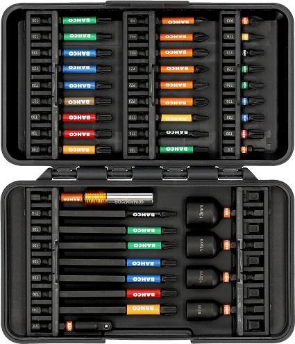 Actual product image Bahco 1/4" torsion impact screwdriver bit set for Phillips, Pozidriv, TORX® and hexagon socket screws