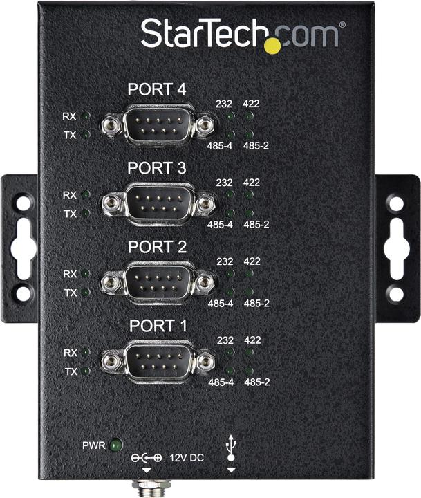 Image du produit StarTech Adaptateur industriel 4 ports USB vers RS232/422/485 - Protection ESD 15kv - Adaptateur USB vers