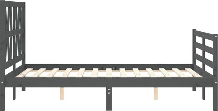 Image du produit VidaXL Massivholzbett mit Kopfteil Weiss 5FT King Size (150 x 200 cm)