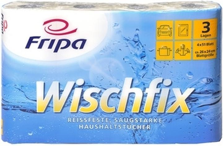 Produktbild Fripa Kchenrolle Wischfix, 3-lagig, hochweiá (4x)