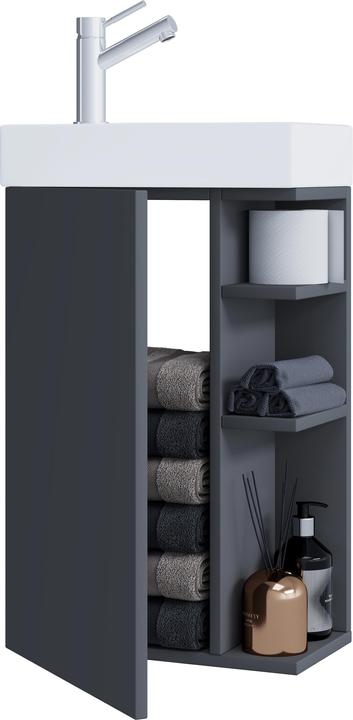 Actual product image VCM 2-piece Bathroom Furniture Set Guest WC Guest Bathroom Washbasin Small Narrow Lumia