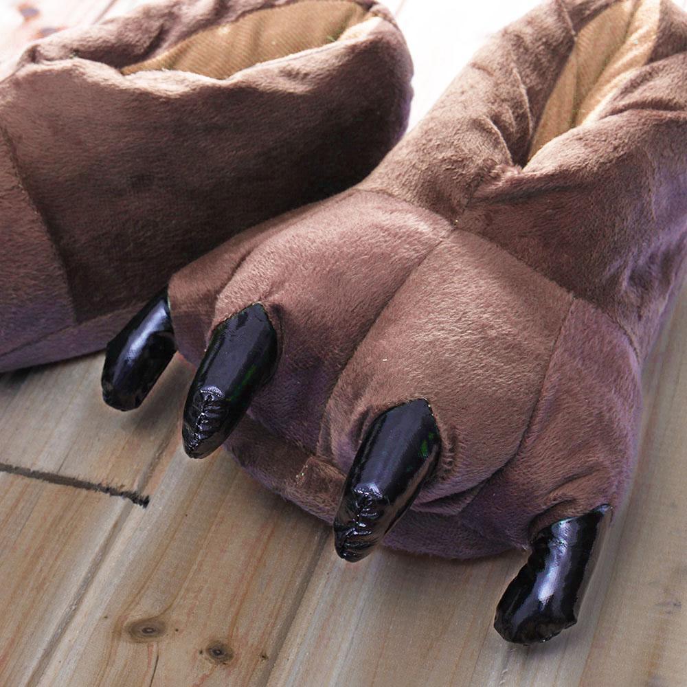 Thumbnail - JTI, Damen, Hausschuhe, Weiche Hausschuhe mit Krallen, Braun - Grösse 39-45, Braun, (39, 40, 41, 42, 43, 44, 45)