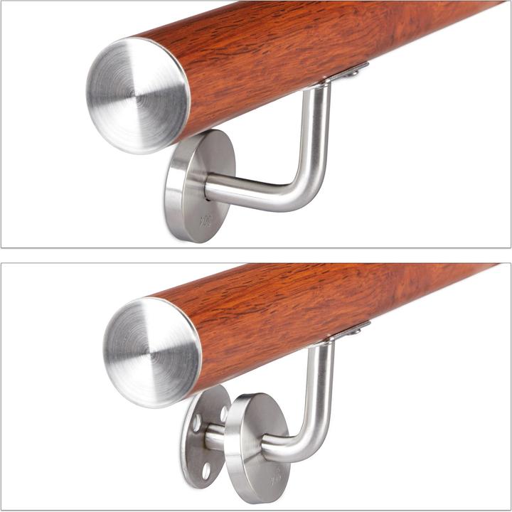 Actual product image Relaxdays Oak-Look Aluminium Handrail (Aluminium)