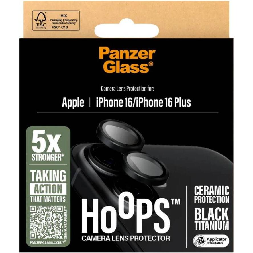 Thumbnail - PanzerGlass Hoops Camera Lens Protector (1 Stück, Apple iPhone 16 Plus, Apple iPhone 16), Smartphone Schutzfolie, Transp...