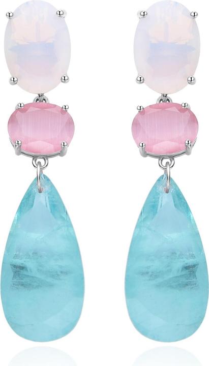 Immagine prodotto Agato - Long silver earrings with colored glass AGT-E120PC (Argento)