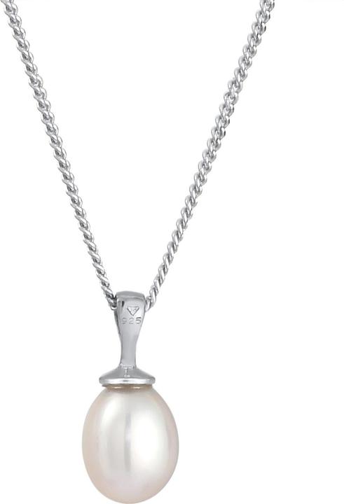 Elli Collana Solitario In Argento 925 Placcato Oro Rosa – Con Cristallo, Lunghezza 45 Cm
