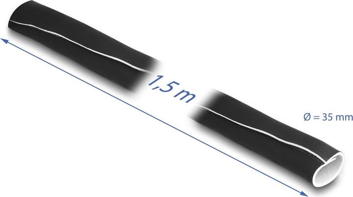 Produktbild Delock Kabelschlauch 1.5 m x 135 mm mit Klettverschluss (Kabelschlauch, 150 cm)