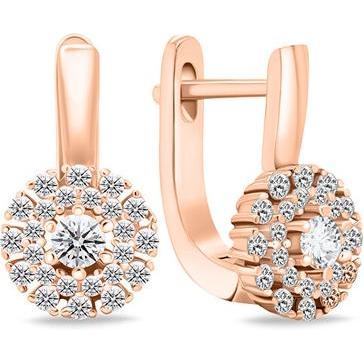Brilio, Ohrringe, Silver - Decent bronze earrings with zircons EA674R
