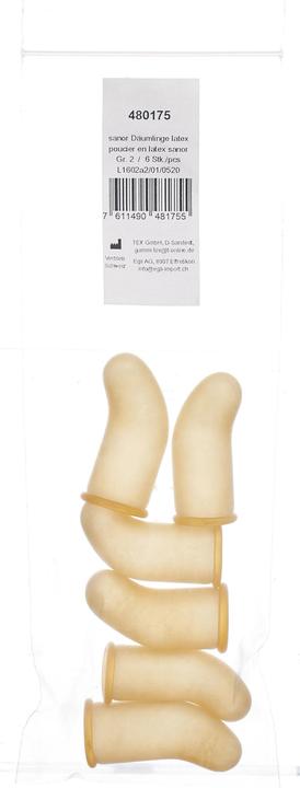 Produktbild Sanor Däumling Latex Grösse 2 (2)