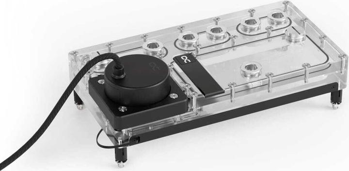 Alphacool Core Distroplate 240 Links V.2 mit D5 Apex Pumpe, für D5/DDC